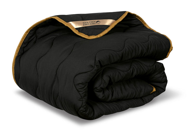 2-in-1 Dekbed - 160 x 200 cm - Zwart - Dekbed zonder overtrek - Anti Allergie & Ademend - All Year Dekbed - Zomerdekbed & Winterdekbed