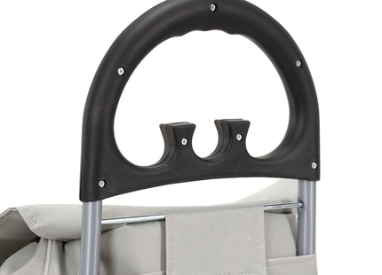 Boodschappentrolley - Boodschappenkrat - Met Twee Wielen - Grijs - Zwart - 46 L - 30 KG - 95 x 35 CM