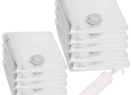 Vacuümzakken Set | Opbergzakken Kleding | Herbruikbaar | 10 stuks | 2 maten | Transparant | Inclusief Pomp
