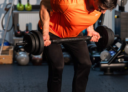 Dumbellset - 20 KG - Halter Verlengstuk - Verstelbaar - Complete Set - Thuis Sporten - Zwart