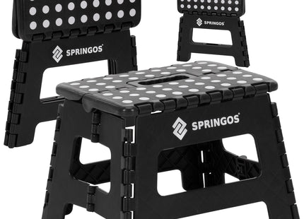 Vouwkruk - Inklapbaar - Platform - Multifunctioneel - Tot 150 Kg - 22 Cm - Zwart