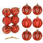 Kerstballen | 6 Stuks | 12 cm | Rood/Goud