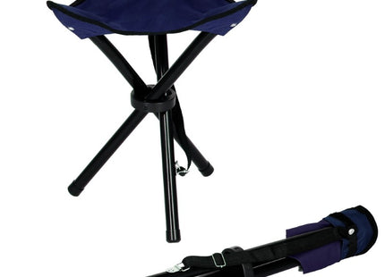 Campingkrukje | Opvouwbaar | Inclusief Draagriem | Donkerblauw/Zwart