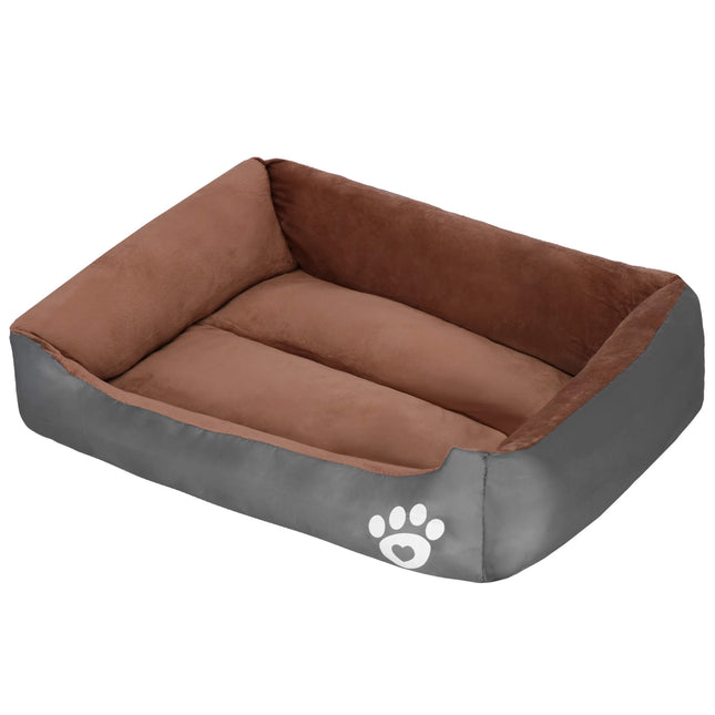 Hondenmand | Kattenmand | Polyester | 70x 57x 13 cm | Bruin/Grijs | Maat XL