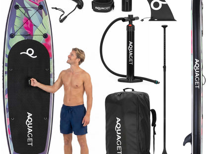 SUP Board - Opblaasbaar Paddle Board - Met Tas - Met Zitje -Inclusief Accessoires - Complete Set - Max. 150KG - 320x81cm - Meerkleurig