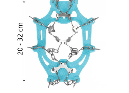 Sneeuwgripzolen Voor Wandelschoenen - Spikes voor Schoenen - Anti Slip - Turquoise- 40-45