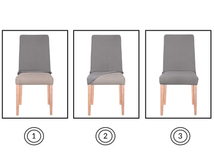 Stoelhoes - Voor Eetkamerstoelen - Met Stretch - Grijs