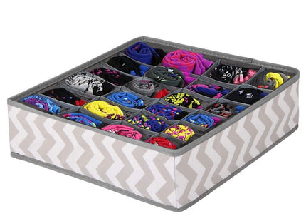 Lade Organizer | 24 Vakken | Lichtgrijs/Wit | 33 x 33 cm
