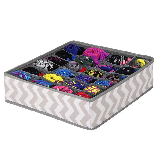 Lade Organizer | 24 Vakken | Lichtgrijs/Wit | 33 x 33 cm