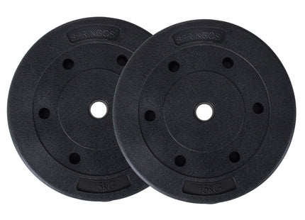 Halterschijf | 1 x 15 kg | Kunststof | Zwart