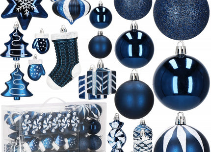 Kerstballen | 77 Stuks | Marineblauw