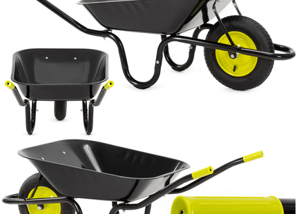 Kruiwagen | Kruiwagenwiel | 120L | 100kg Draagvermogen | Groen/Zwart