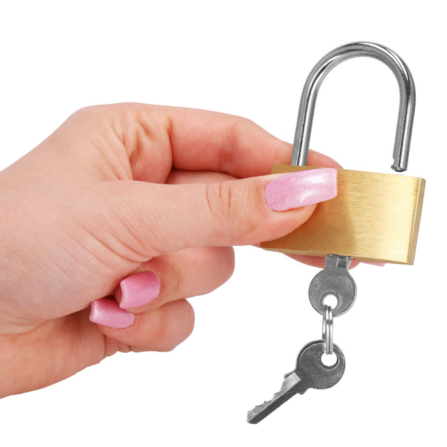 Hangslot - Slot - Sleutels - Bagage - Goud