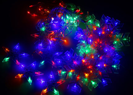 Kerstverlichting Sterrengordijn | Sneeuwvlok | Multicolor | 2 m | 138 Led's