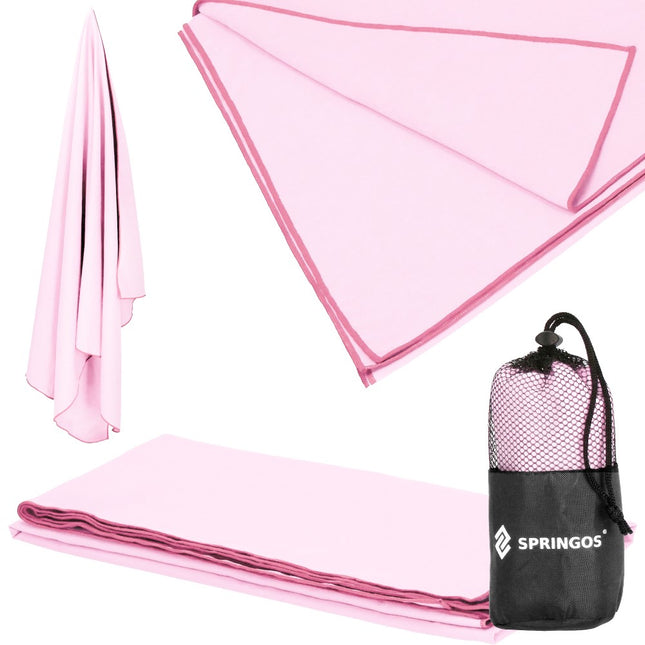 Strandlaken | Badlaken | Strandhanddoek | Microvezel | 40 x 80 cm | Roze