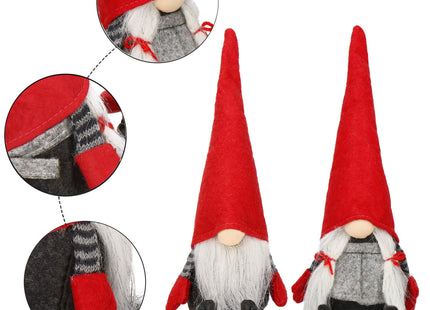 Kerstkabouter - Kerstdwerg - Kerstversiering - 38 cm
