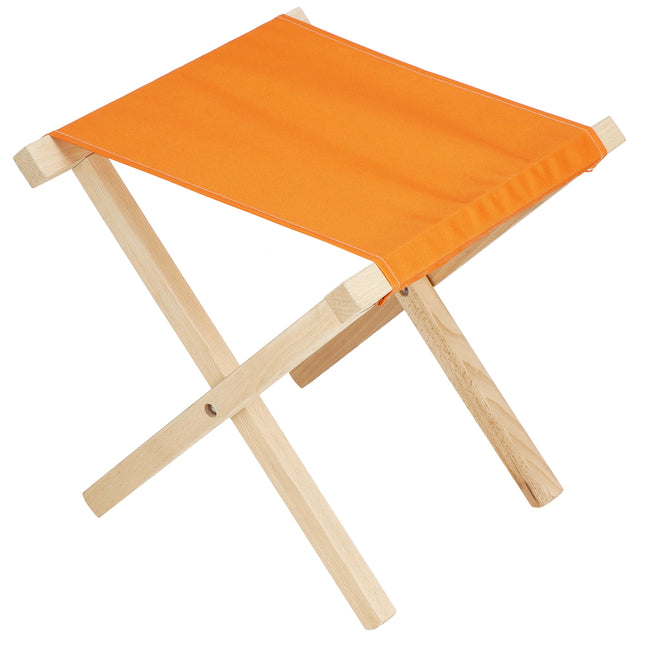 Campingkruk - Kampeerkruk - Viskruk - Voetensteun - Opvouwbaar - Oranje