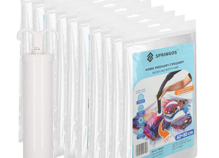 Vacuümzakken Set | 60 x 80 cm | Opbergzakken Kleding | Herbruikbaar | 10 Stuks | Transparant | Inclusief Pomp