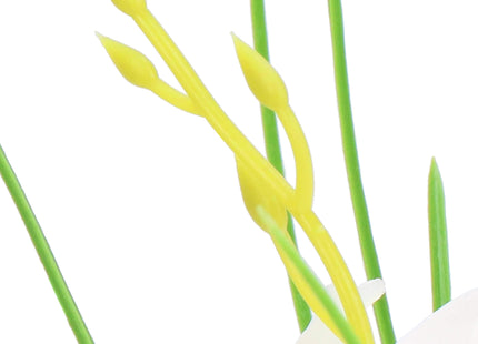Kunst Orchidee - Kunstplanten -Inclusief Pot - Wit - Decoratief - 44 cm