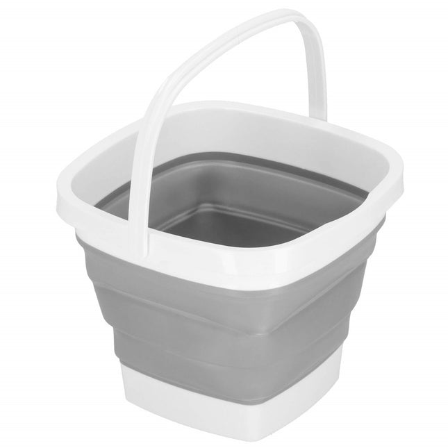 Emmer | Opvouwbare Emmer | 10L | Grijs/Wit