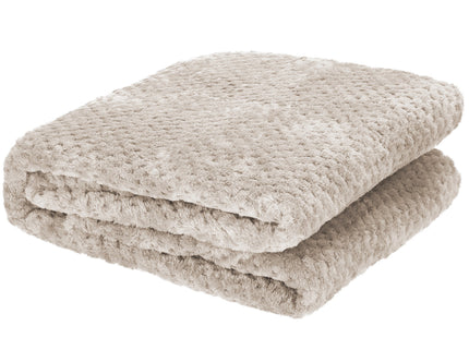 Plaid | Sprei | Deken | 200 x 220 cm | Grijs/Beige