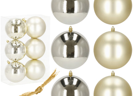 Kerstballen | 6 Stuks | 10 cm | Champange Goud