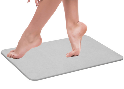 Badmat - Douchemat - Diatomiet - 60 x 40 x 0,9 cm - Grijs