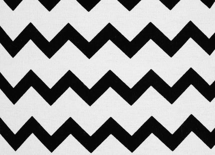 Opbergmand - Speelgoedmand - Kledingmand - Organizer - Handvatten - Zigzag Patroon - Zwart - Wit