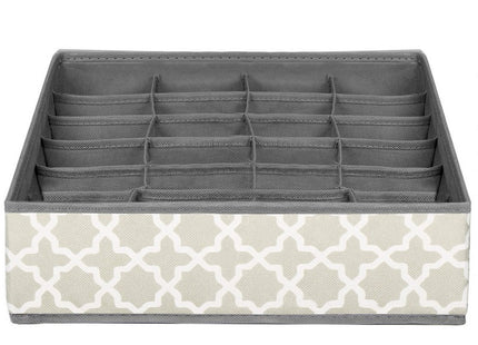 Lade Organizer | 24 Vakken | Grijs/Wit | 33 x 33 cm