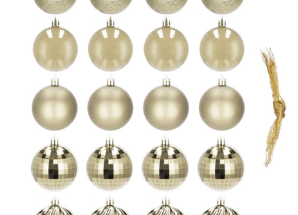 Kerstballen | 20 Stuks | 6 cm | Champagne