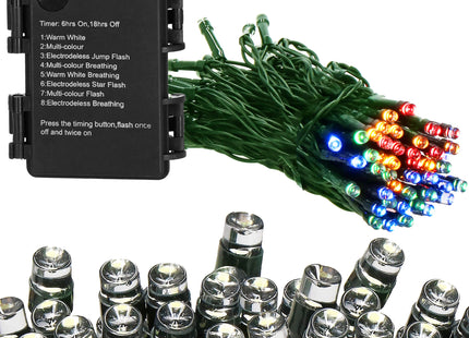 Kerstslinger | 2,7 m | Lichtgevend | Multicolor | Warm Wit | 50 Led