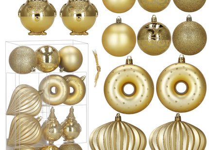 Kerstballen | 12 Stuks | 6 cm | Goud | Onbreekbaar