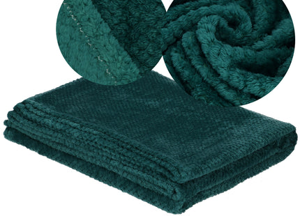 Plaid | Sprei | Bankdeken | Deken | 150 x 200 cm | Pluche | Groen