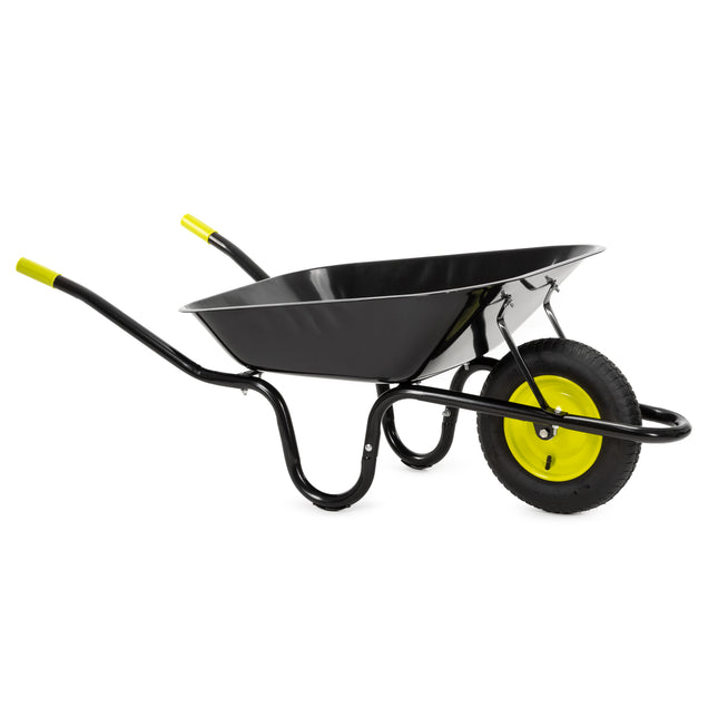 Kruiwagen | Kruiwagenwiel | 120L | 100kg Draagvermogen | Groen/Zwart