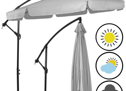 Parasol | Parasols | Kantelbaar | Met Ventilatie | Lichtgrijs | 290 cm