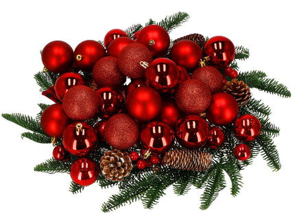 Kerstballen | 30 Stuks | 6 cm | Rood