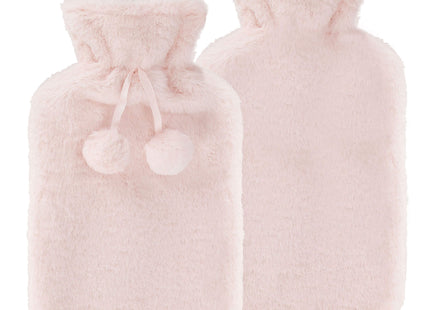 Warmwaterkruik- Pluche -Hoes - 2L - Inhoud - Pijnverlichting- Ontspanning -Roze