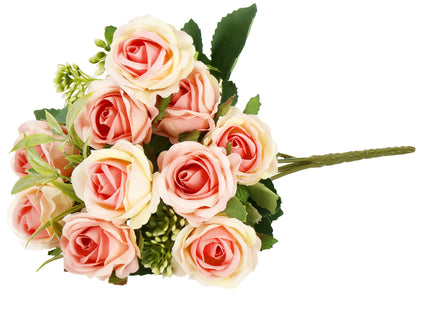 Kunstboeket - Sierboeket - Decoratief - Rozen - Decoratief -Rood - 10 Stuks - 29 cm