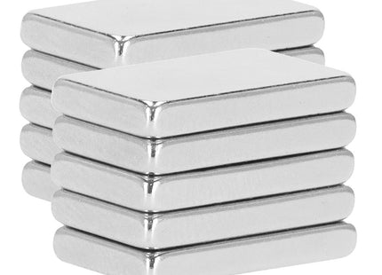 Magneten | Koelkastmagneten | Neodymium Magneten | Rechthoek | 20 x 10 x 2.5 mm | Zilver
