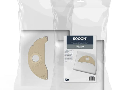 SQOON® Stofzuigerzakken geschikt voor Kärcher A2004 - Gelijk aan model: 6.904-322.0 - High Filtration voor industriële toepassingen - 5 Stuks