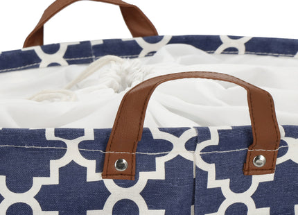 Opbergmand - Speelgoedmand - Kledingmand - Organizer - Handvatten - Marineblauw - 63L