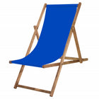 Houten Ligstoel | Strandstoel | Ligstoel | Verstelbaar | Beukenhout | Handgemaakt | Blauw