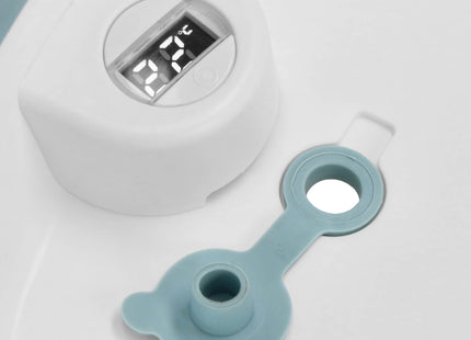 Opvouwbaar Baby Bad - Opvouwbaar - Draagbaar - Met Stop - Thermometer - Kussen - Tot 12 Maanden - 35 L - Blauw - Wit - 82 x 52 x 22 cm