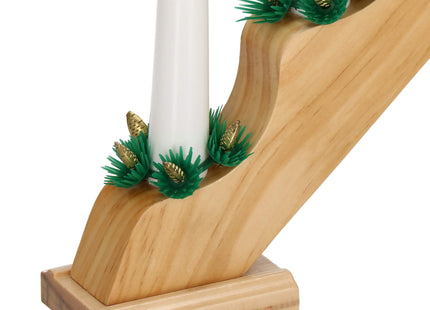 LED Kaarsenbrug | Batterijen | Hout | Warm Wit