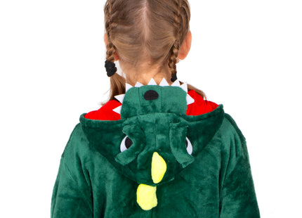 Onesie Draak | Kinderen | Maat 120/130 | Groen