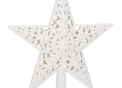 Kerstboom Piek | GlitterSter | 21 cm | Zilver