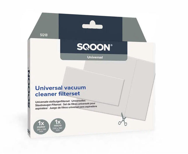 SQOON® Universele Filterset (SQ18) – Motorfilter 130x310 mm & Microfilter 140x230 mm