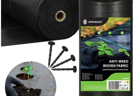Worteldoek - Anti -Onkruid - Beschermfolie - 135g - 1,1X50 M - Zwart