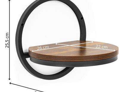 Wandstandaard - Plantenrek - Staal - 26 x 26  Cm - Zwart/Bruin - 5 Kg