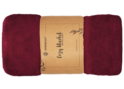 Fleece Deken | 200 x 220 cm | Bordeauxrood